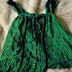 Anthropologie Tank Green, like new so cute, flowy